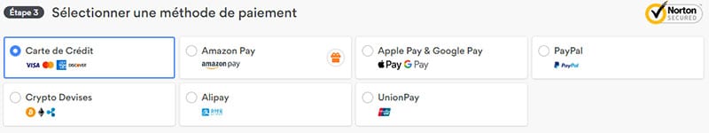 paiement nordvpn