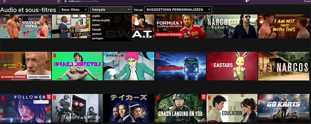 VF dans Netflix japonnais